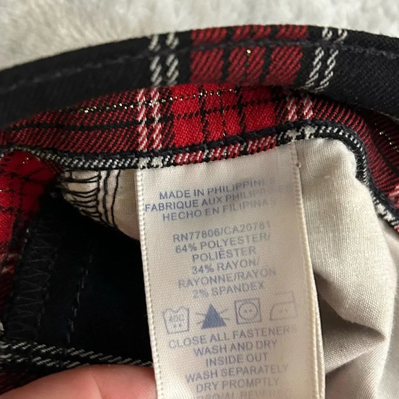 Tommy Jeans Y2K Red Plaid Pants - Picture 3 of 7